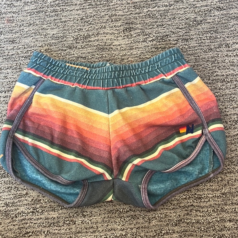 TULUM RAINBOW JOGGER SHORTS - BLUE
